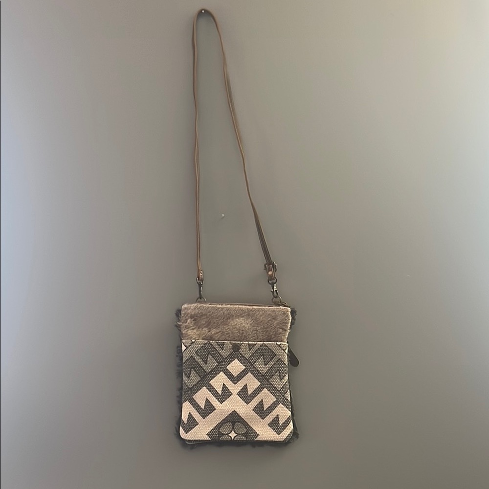 Myra Bag Gray and Cream Crossbody